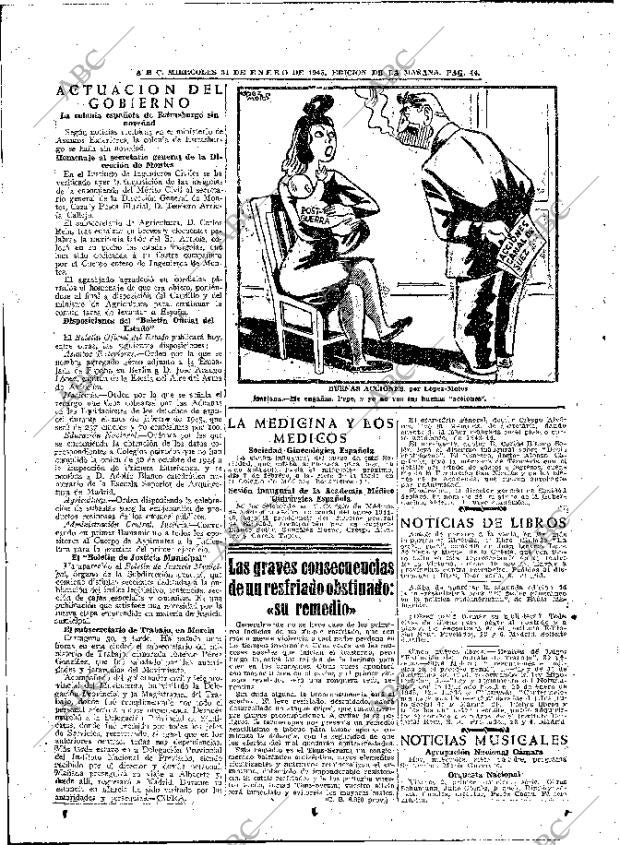 ABC MADRID 31-01-1945 página 14