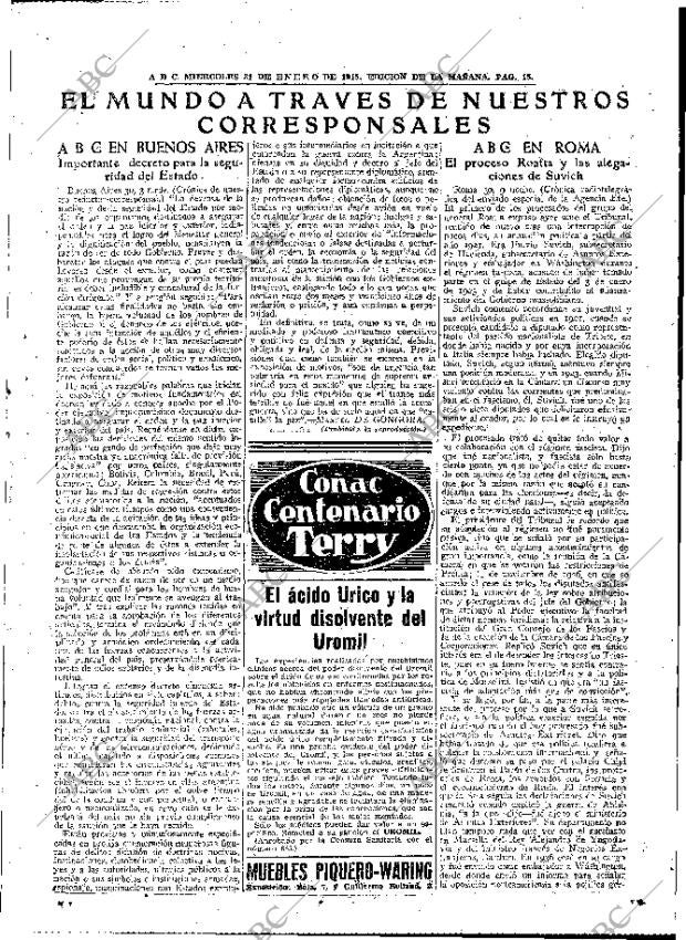 ABC MADRID 31-01-1945 página 15
