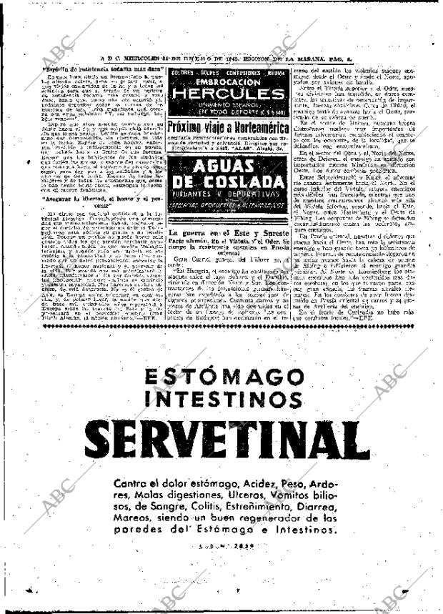 ABC MADRID 31-01-1945 página 8
