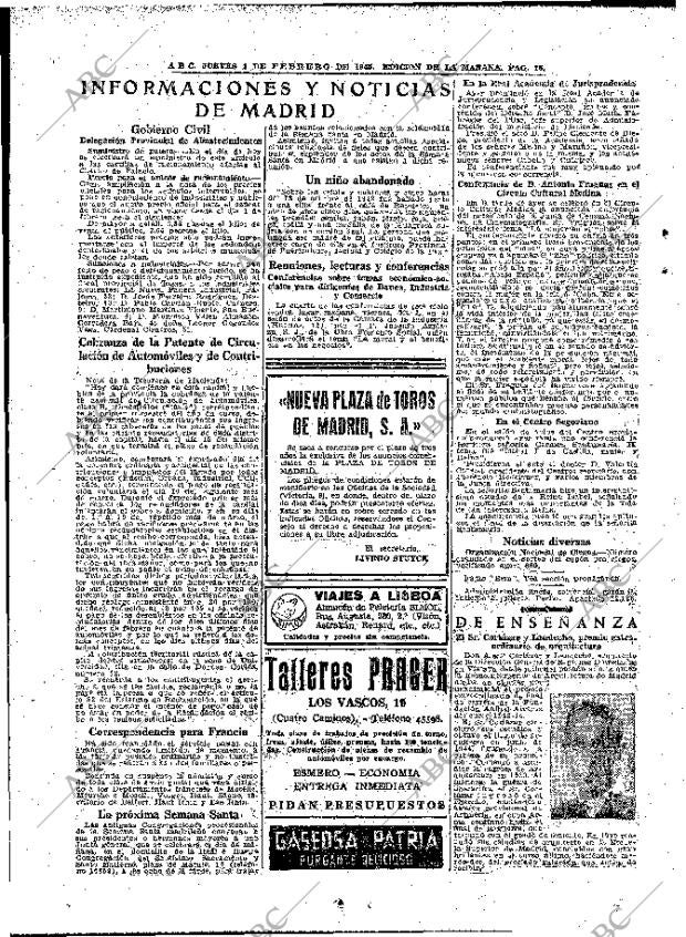 ABC MADRID 01-02-1945 página 16
