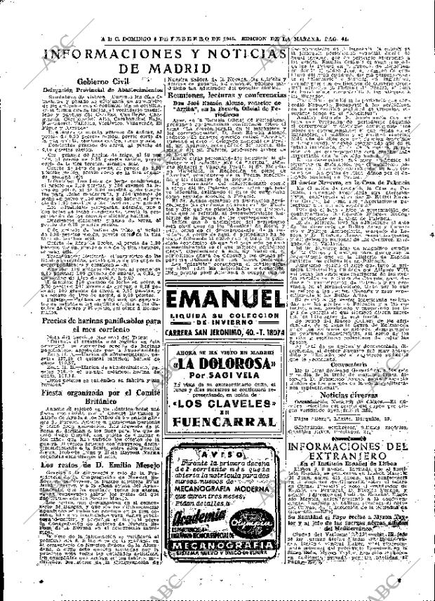 ABC MADRID 04-02-1945 página 41