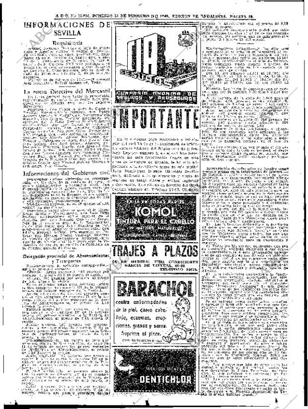 ABC SEVILLA 18-02-1945 página 15