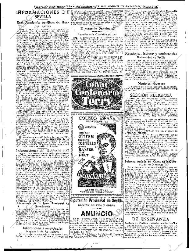 ABC SEVILLA 21-02-1945 página 11