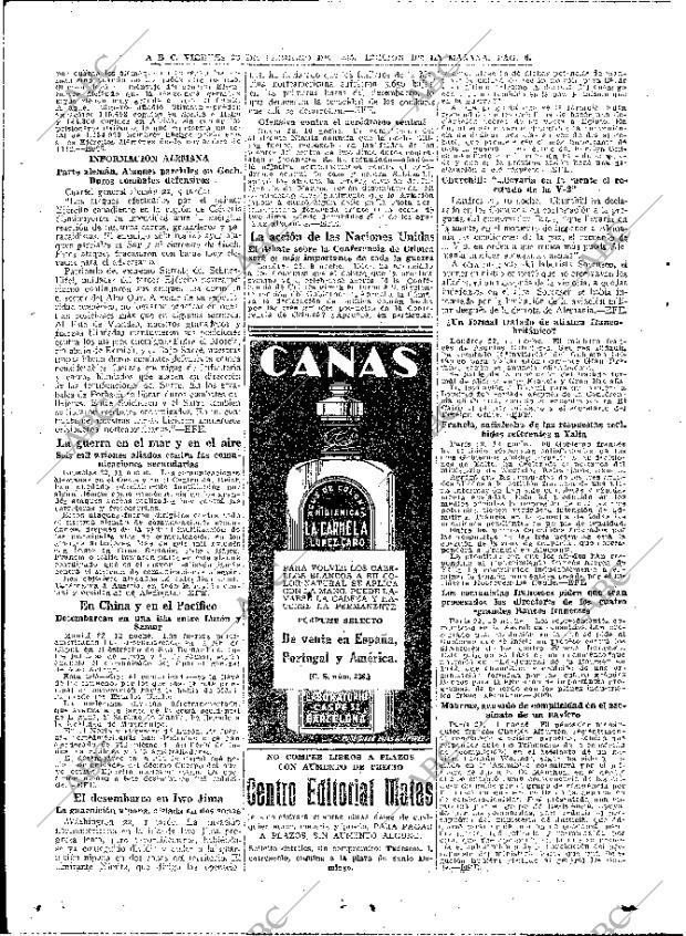 ABC MADRID 23-02-1945 página 8