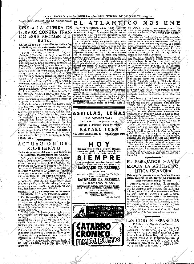 ABC MADRID 24-02-1945 página 11