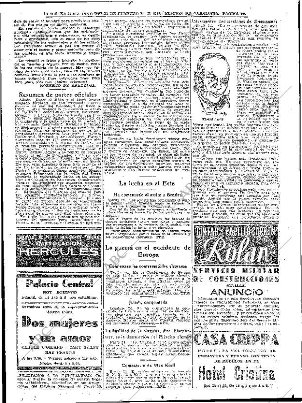 ABC SEVILLA 25-02-1945 página 10