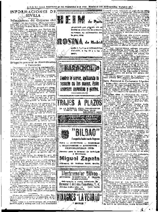 ABC SEVILLA 25-02-1945 página 17
