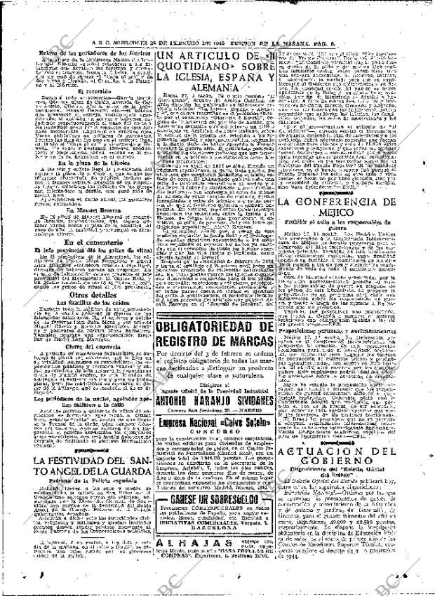 ABC MADRID 28-02-1945 página 8