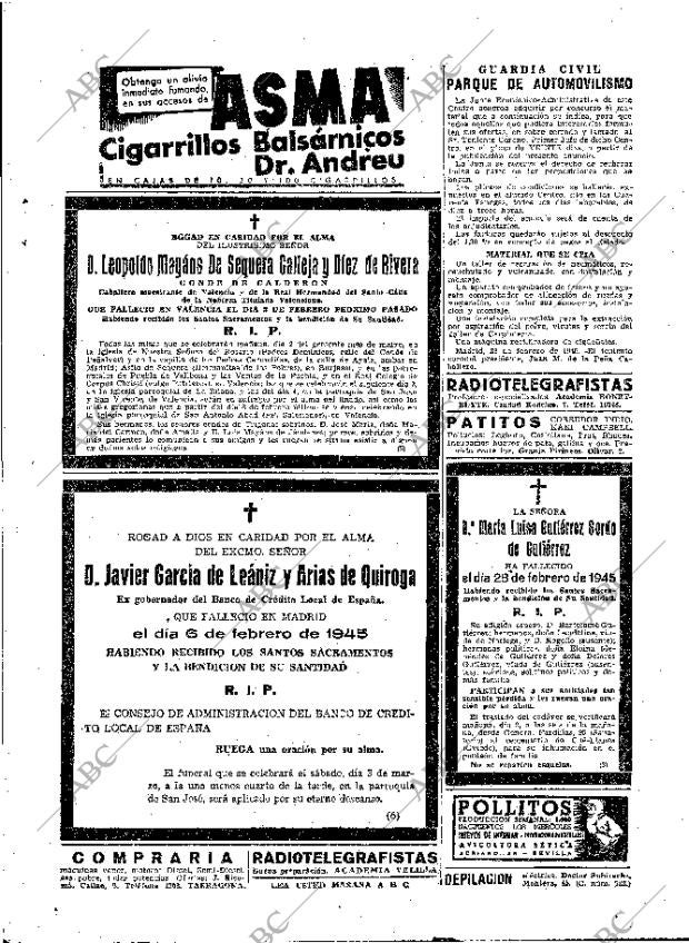 ABC MADRID 01-03-1945 página 19
