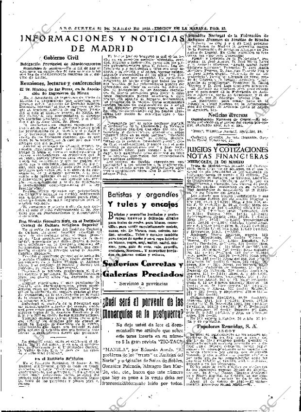ABC MADRID 22-03-1945 página 13