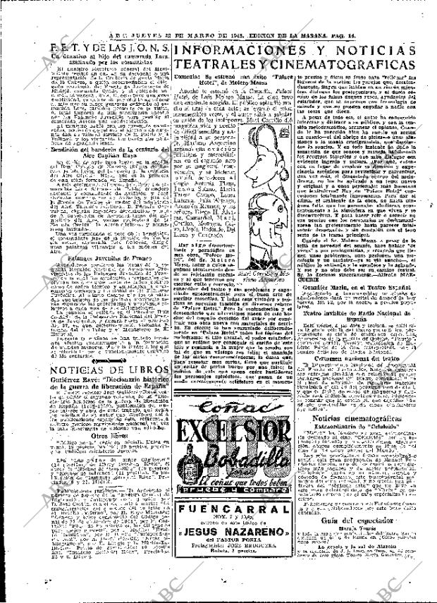 ABC MADRID 22-03-1945 página 14