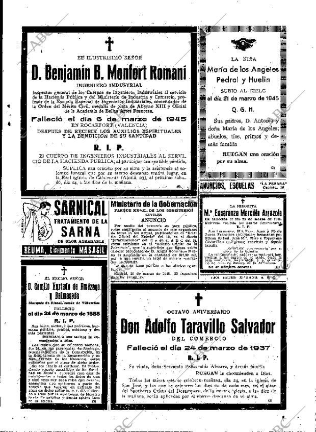 ABC MADRID 23-03-1945 página 19