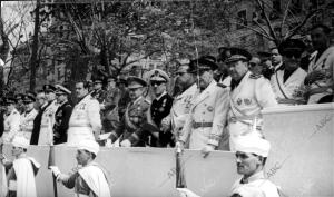 Tribuna del gobierno en el desfile de la victoria de 1945