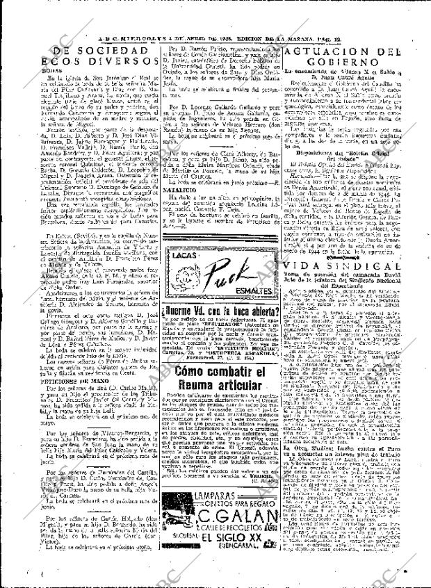 ABC MADRID 04-04-1945 página 12