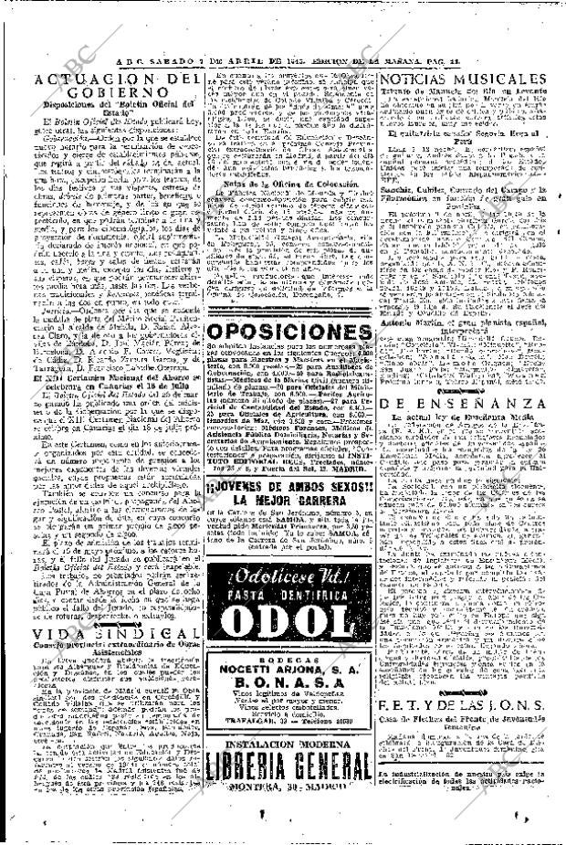 ABC MADRID 07-04-1945 página 14