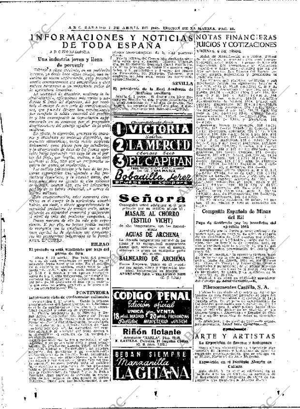 ABC MADRID 07-04-1945 página 16