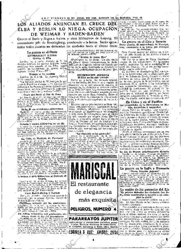 ABC MADRID 13-04-1945 página 13