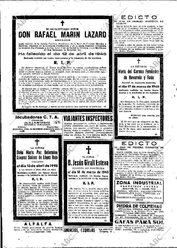 ABC MADRID 14-04-1945 página 2