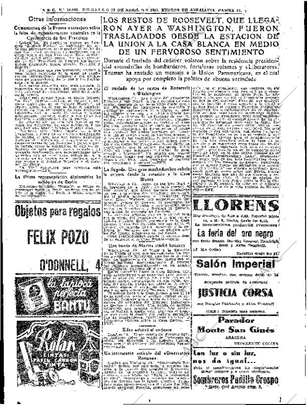 ABC SEVILLA 15-04-1945 página 11