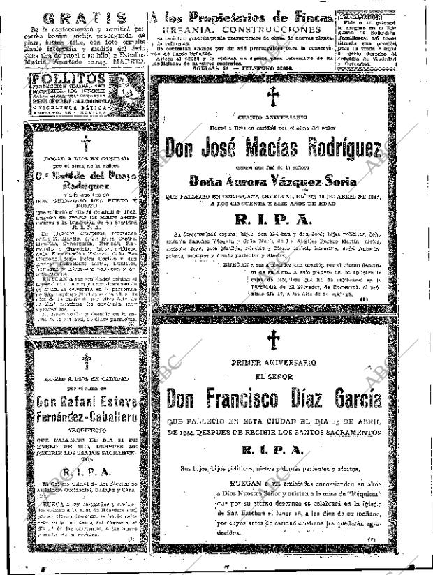 ABC SEVILLA 15-04-1945 página 18