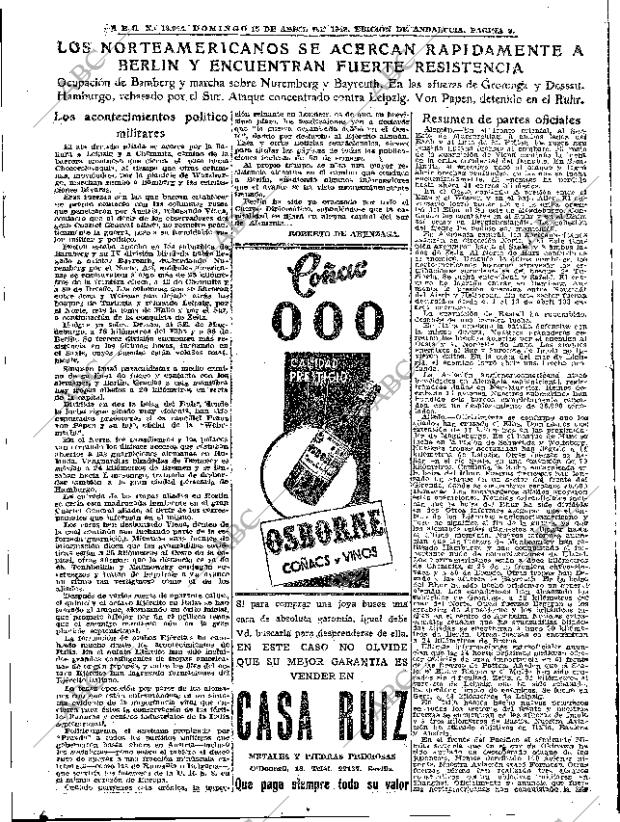ABC SEVILLA 15-04-1945 página 9