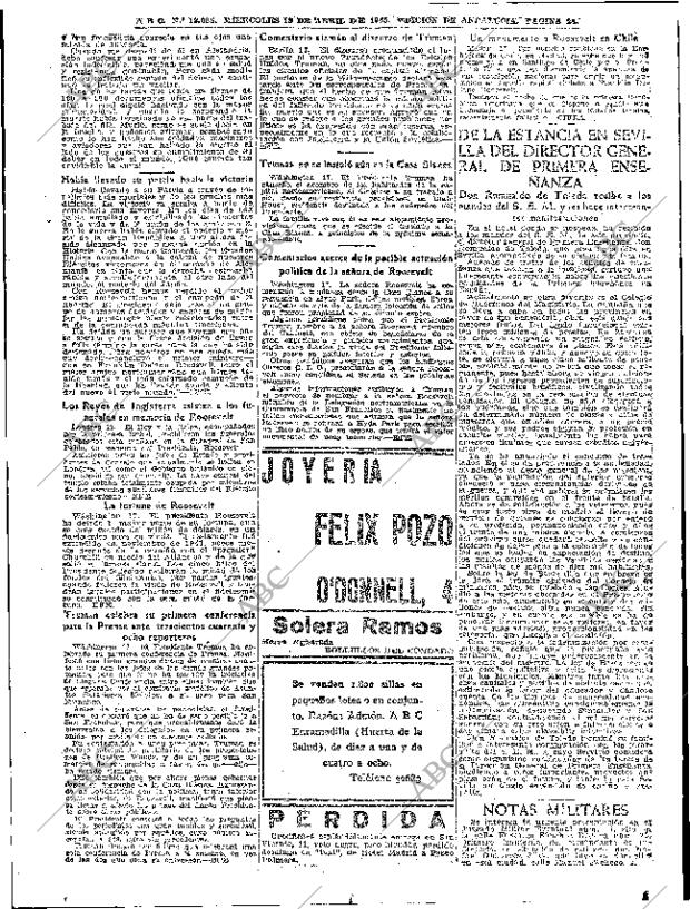 ABC SEVILLA 18-04-1945 página 26