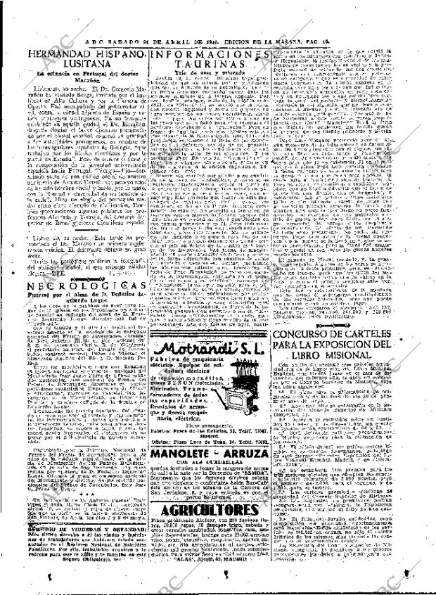ABC MADRID 21-04-1945 página 19