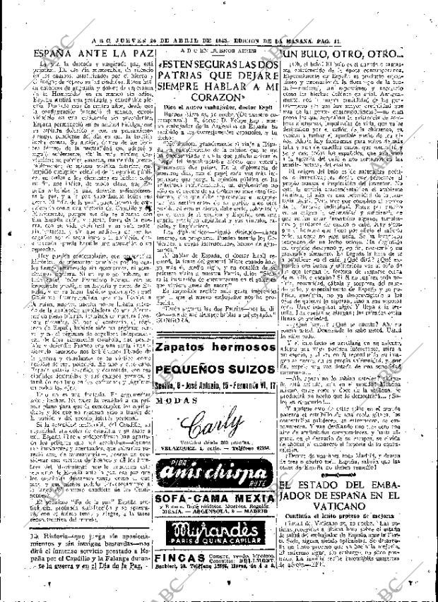 ABC MADRID 26-04-1945 página 11