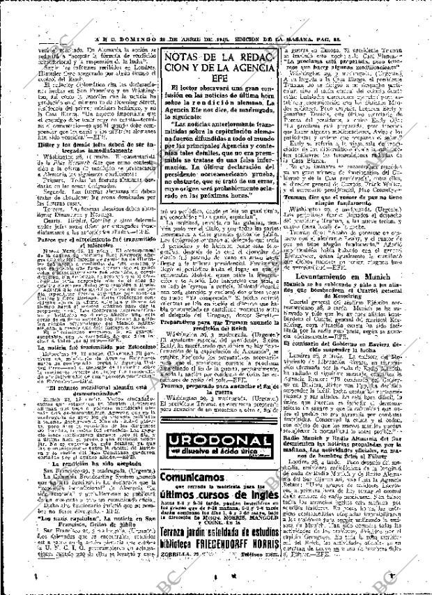 ABC MADRID 29-04-1945 página 32