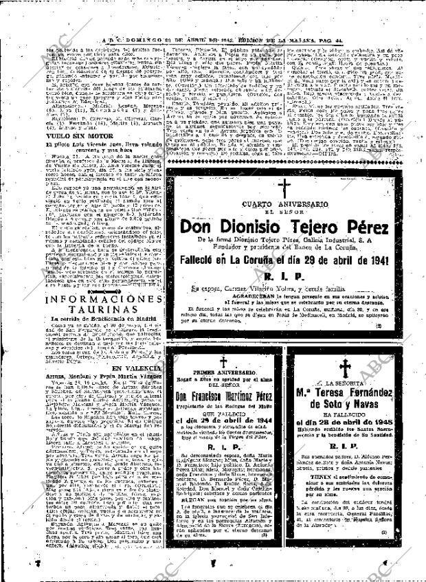 ABC MADRID 29-04-1945 página 44