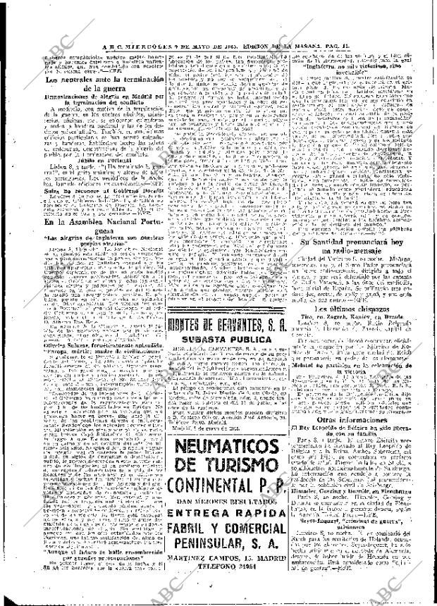 ABC MADRID 09-05-1945 página 11
