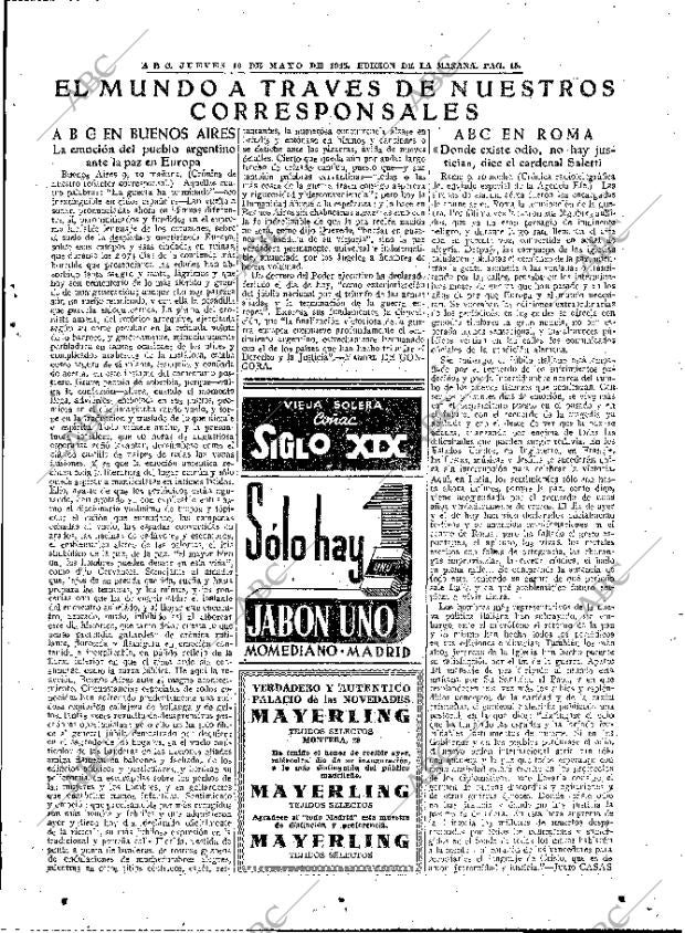 ABC MADRID 10-05-1945 página 15