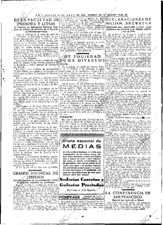 ABC MADRID 10-05-1945 página 17