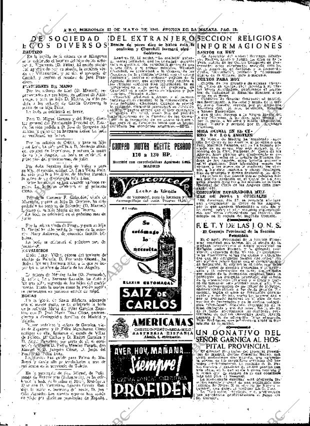 ABC MADRID 23-05-1945 página 13