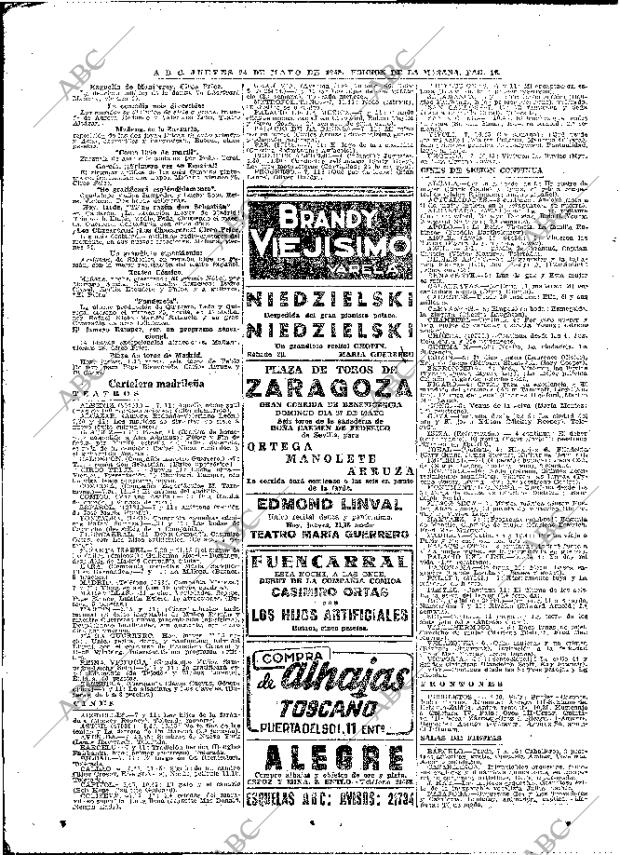 ABC MADRID 24-05-1945 página 16