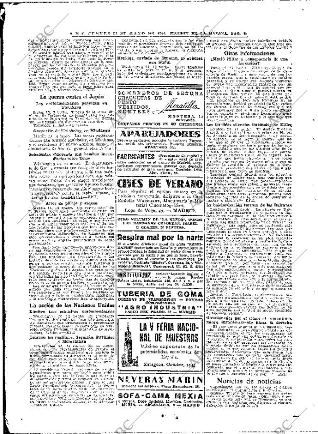 ABC MADRID 24-05-1945 página 8