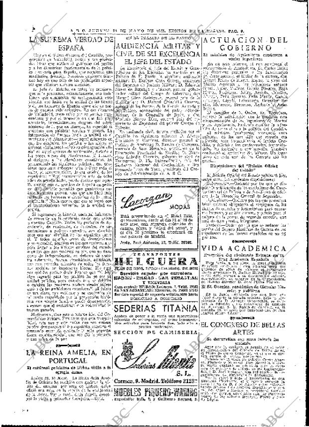 ABC MADRID 24-05-1945 página 9