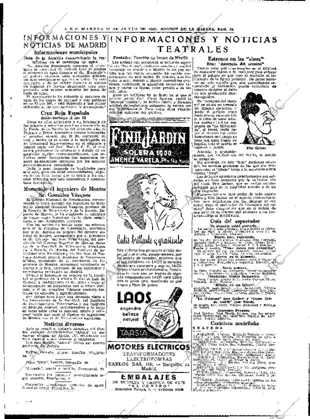 ABC MADRID 19-06-1945 página 15