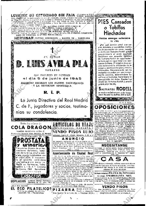 ABC MADRID 19-06-1945 página 22