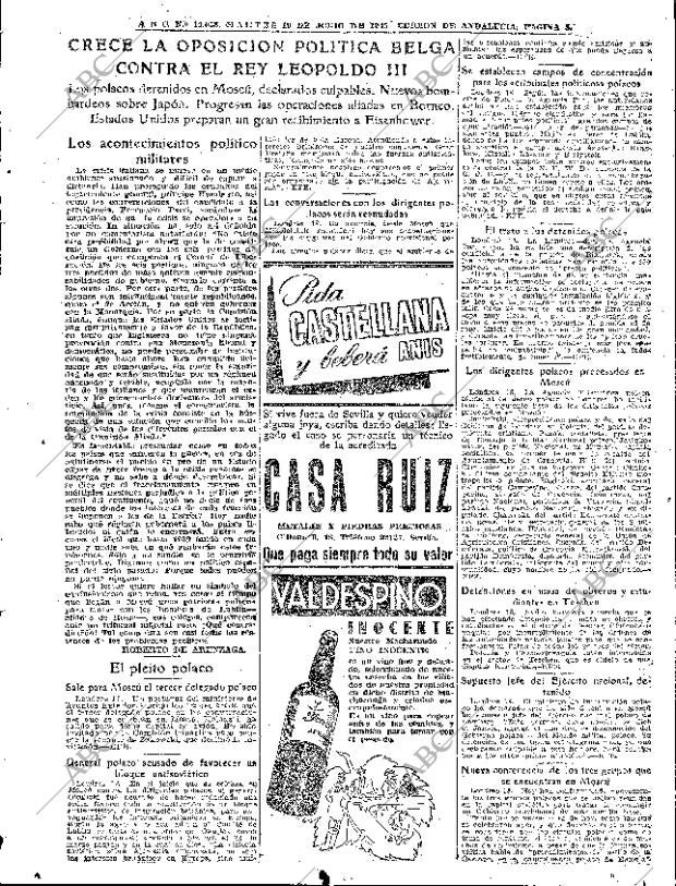 ABC SEVILLA 19-06-1945 página 5
