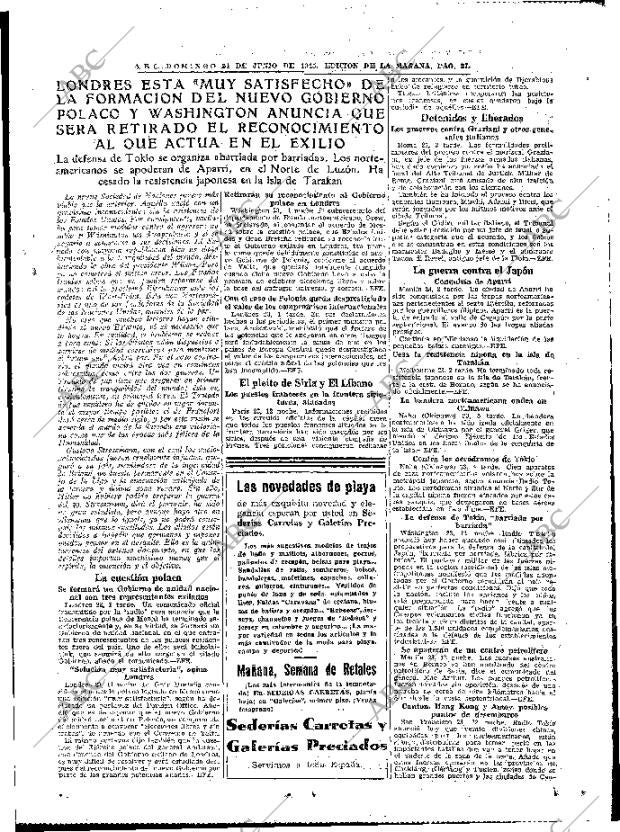 ABC MADRID 24-06-1945 página 27