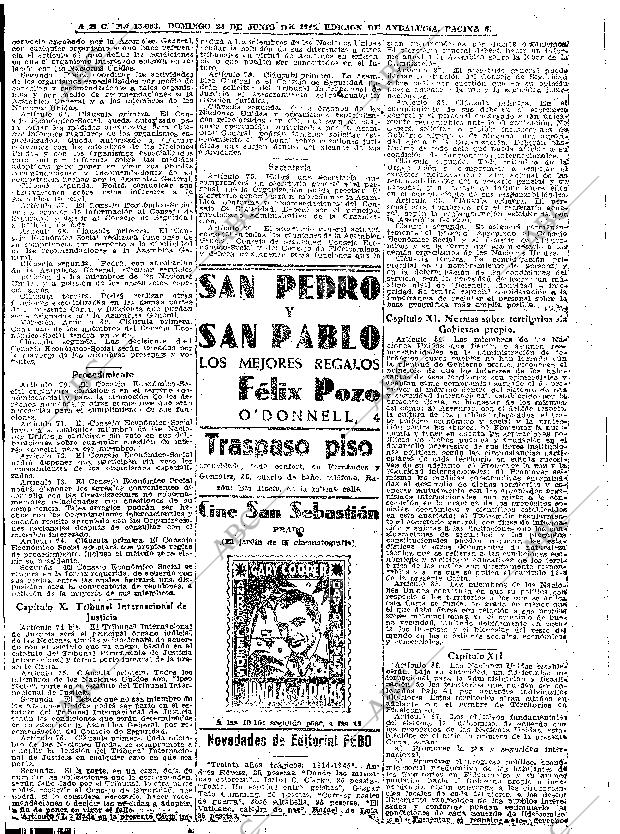 ABC SEVILLA 24-06-1945 página 6