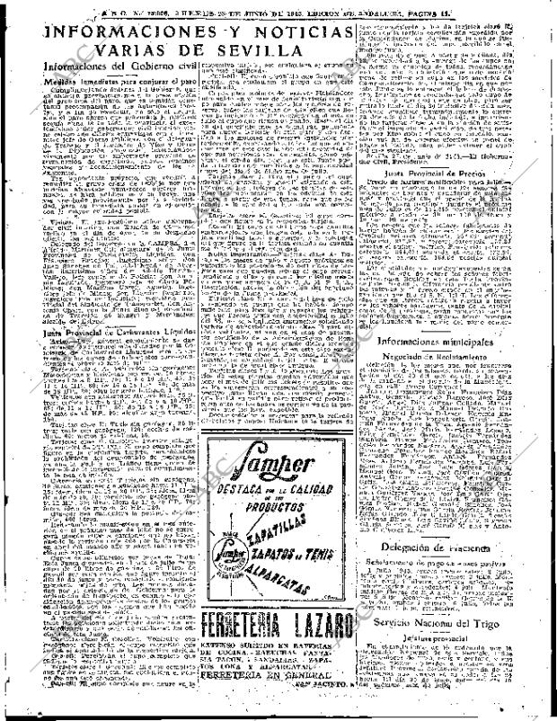 ABC SEVILLA 28-06-1945 página 11