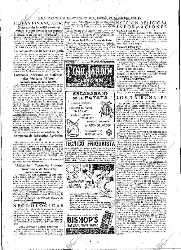 ABC MADRID 10-07-1945 página 14