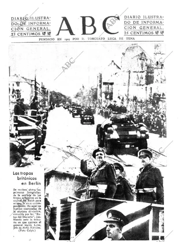 ABC MADRID 14-07-1945 página 1