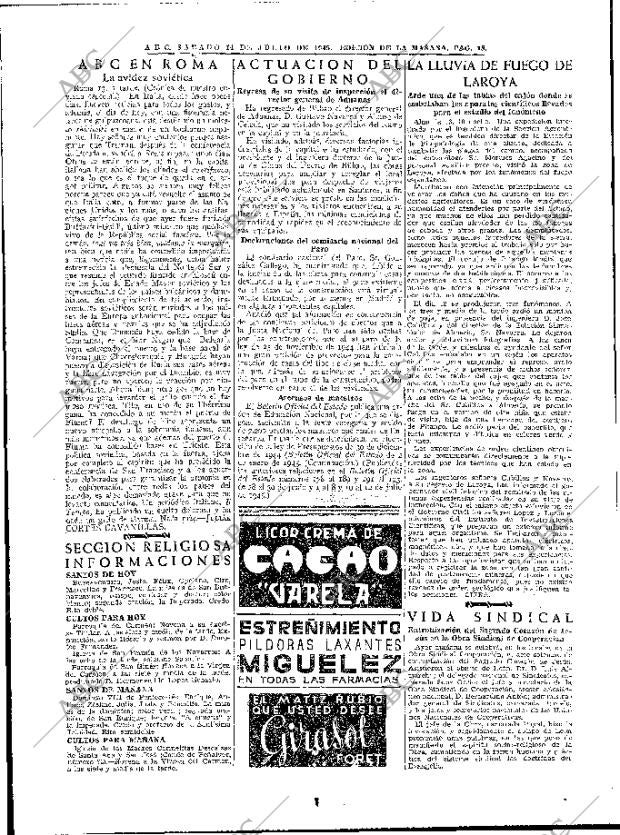 ABC MADRID 14-07-1945 página 18