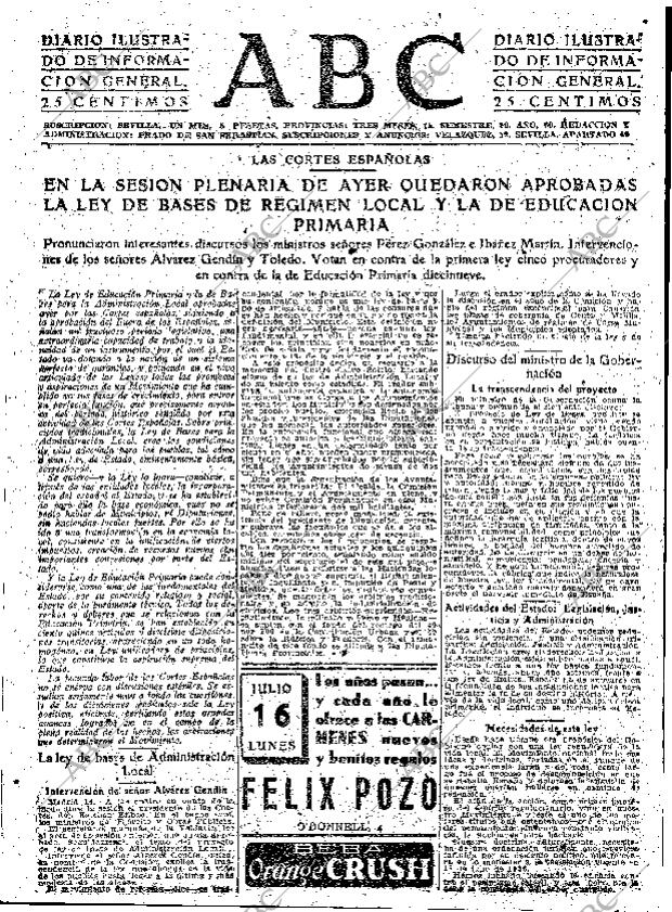 ABC SEVILLA 15-07-1945 página 3