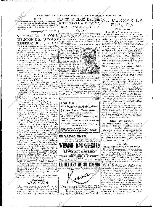 ABC MADRID 19-07-1945 página 14