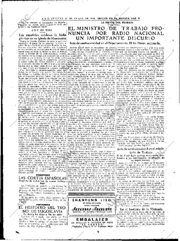 ABC MADRID 19-07-1945 página 8