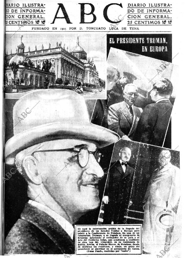 ABC MADRID 25-07-1945 página 1